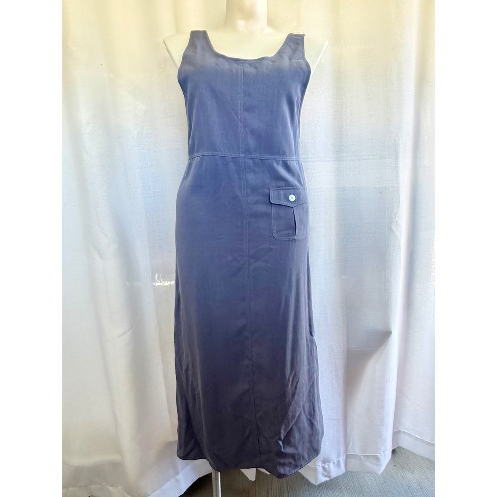 St Johns Bay Pinafore Maxi Dress Women's M Sleeveless Jumper Overall Dress